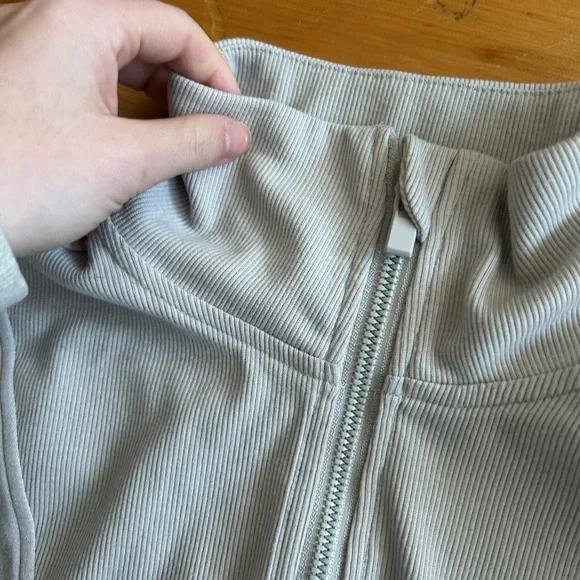 ☀️3/$25 90 degrees Women's Gray quarter zip Sweater athletic lounge XS - Picture 4 of 4